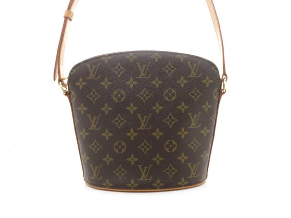 LOUIS VUITTON Bag Druot Monogram Shoulder Canvas Brown